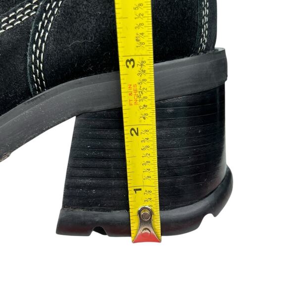 Rare Steve Madden Hilly Vintage 90’s Y2K Black Chunky Heel Boot Size US 7.5 - Picture 11 of 12